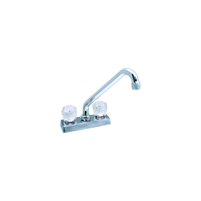 Valterra PF211304 Phoenix DuraPro RV Kitchen Faucet, Chrome Finish, Two Handle 4", Hi-Rise Spout, Acrylic Knobs