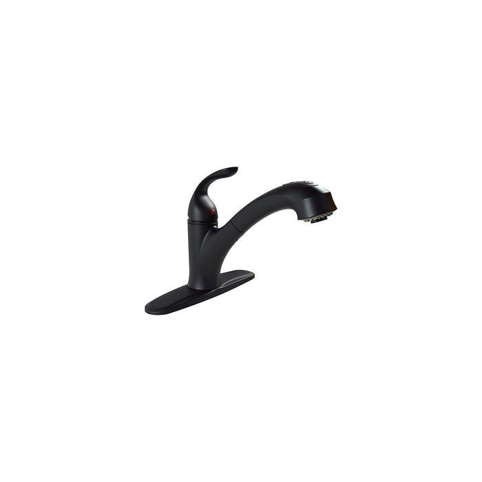 Valterra PF231741 Phoenix 8" Hybrid RV Kitchen Faucet w/ Pullout Spout & 56", Hose, Matte Black