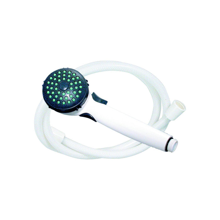 Valterra PF276046 Shower Hose/Bracket, Phoenix Single Function Hand Held RV Outdoor, 60" Metal Hose, White