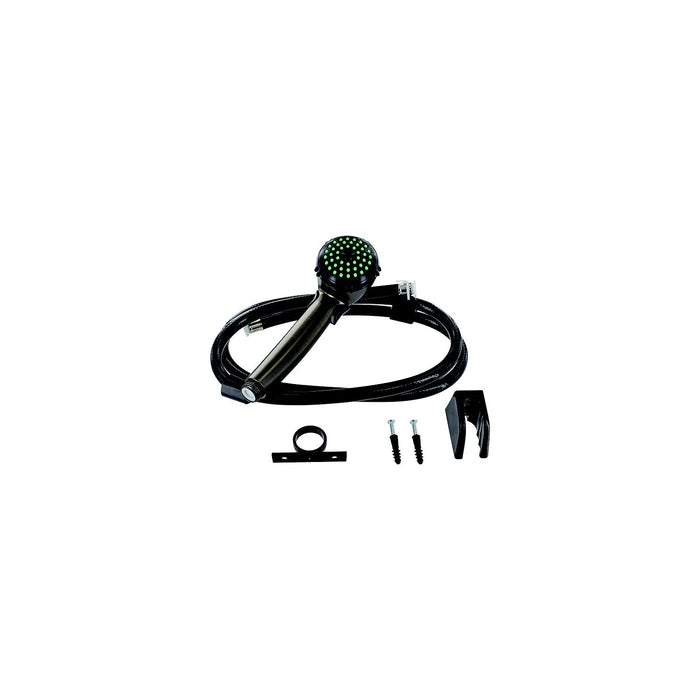 Valterra PF276065 Outdoor Metal Shower Hose Kit, Single Function Hand Held, 60" Hose & Bracket, Rubbed Bronze