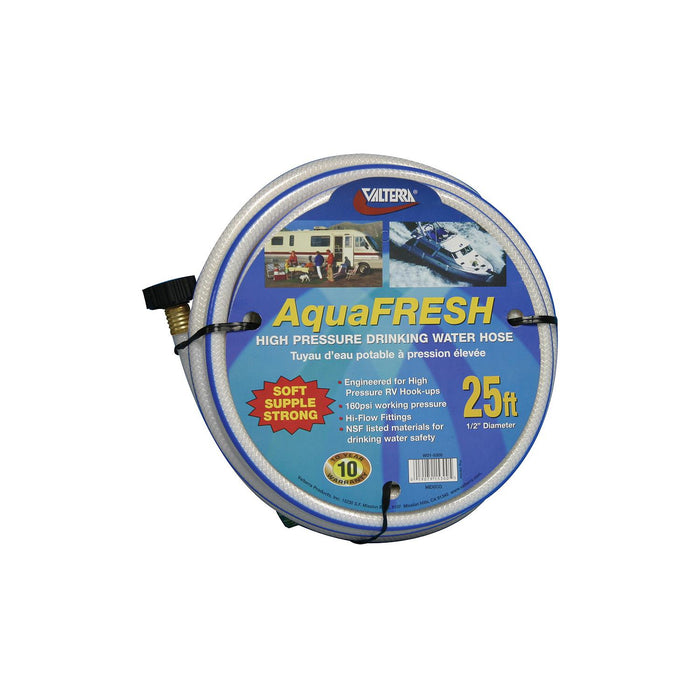 Valterra W01-5120 AquaFresh Drinking Water Hose, 1/2" x 10' White