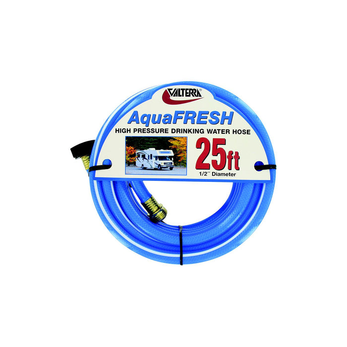 Valterra W01-8300 Blue AquaFresh High Pressure RV Drinking Water Hose 1/2" x 25'