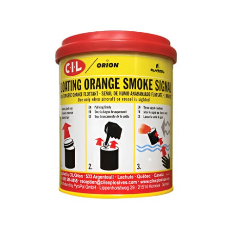 Orion Orange Smoke Floating Cannister - Solas Approved