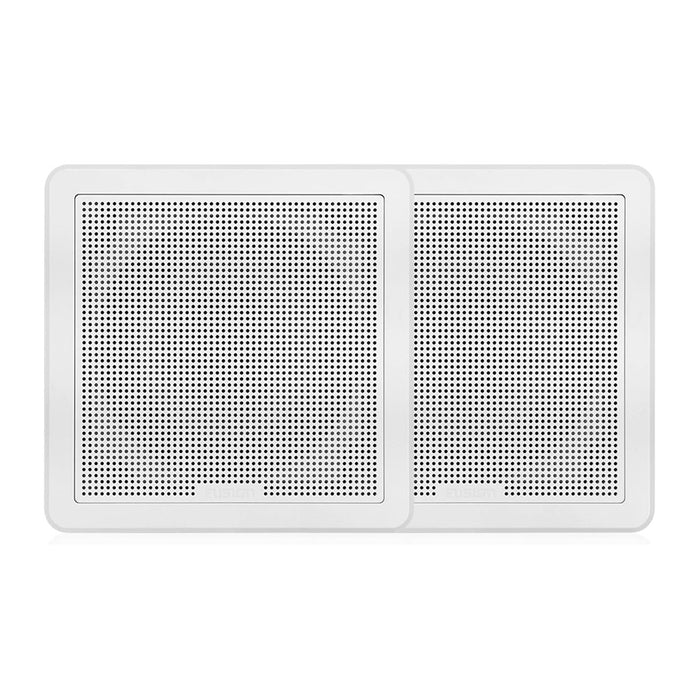 Fusion FM-65SW FM Series 6.5" 120 Flush Mount Square Marine Speakers - White Grill - 120W