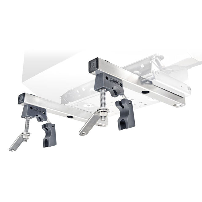 Magma T10-680 Dual Extended Horizontal Round Rail Mount, Fits 1" Rails, For ChefsMate, Newport, Catalina, FirstMate Tables
