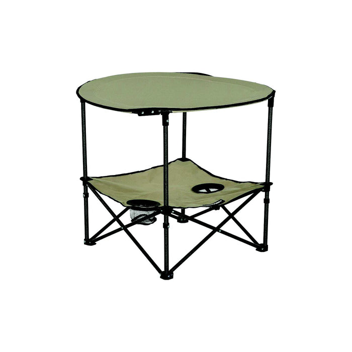 Lippert 2023053721 Two-Tier Folding Camping Table Sand, 4.3" x 14.6" x 27.4" Folded, 80 lbs.