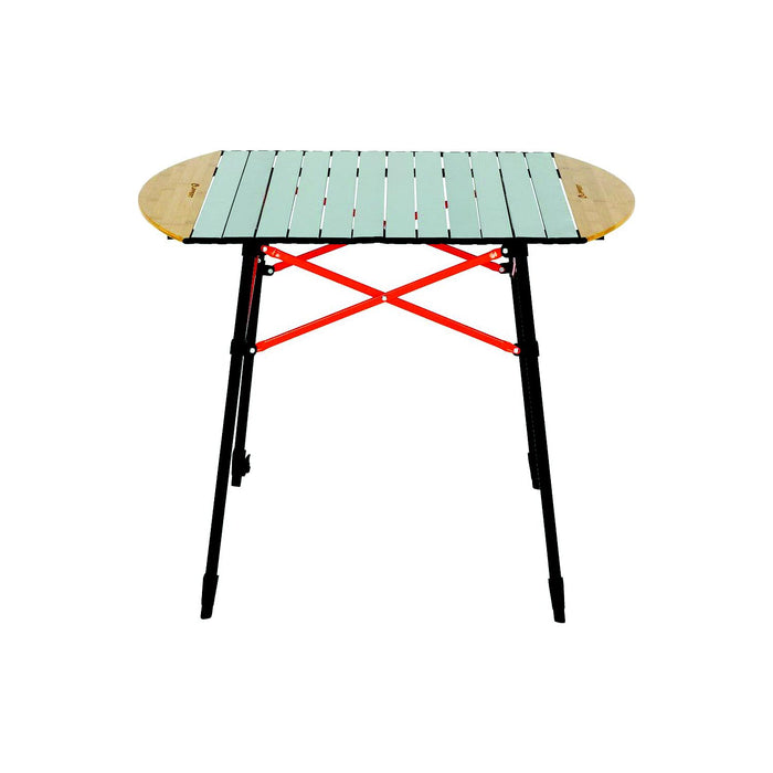 Lippert 2023053727 Roll Top Camping Table Bamboo & Hammer Grey, 31.5" x 8.7" x 4.7" Folded, 80 lbs.