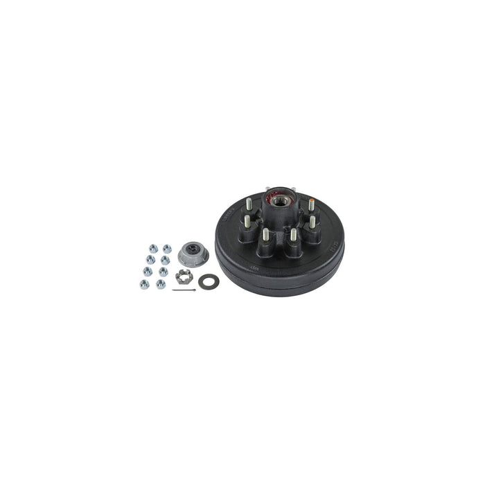 Lippert 2024013260 Brake Drum Hub Kit 12" w/ Installed Bearings 8 on 6-1/2", 1/2" Studs, 7, 000-lb. Axles