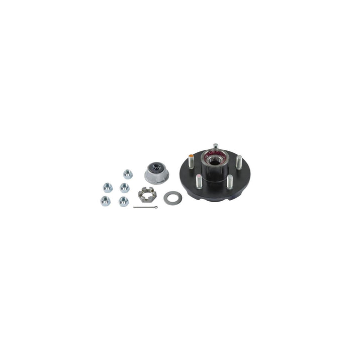 Lippert 2024013263 Complete Pre-Greased Hub Asm w/ Lug Nuts 3, 500-lb. Axles, 1/2" Stud