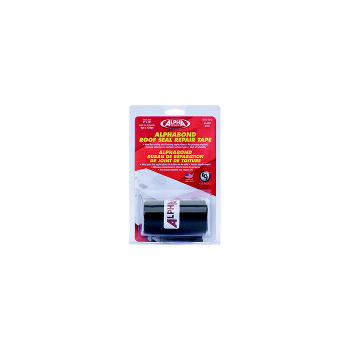 Lippert 862409 Alpha Systems All-Purpose Butyl Tape, 4" x 10', Black