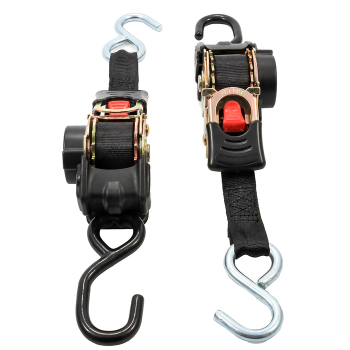 Correas de amarre retráctiles Camco - 1" de ancho, 6' de ganchos dobles