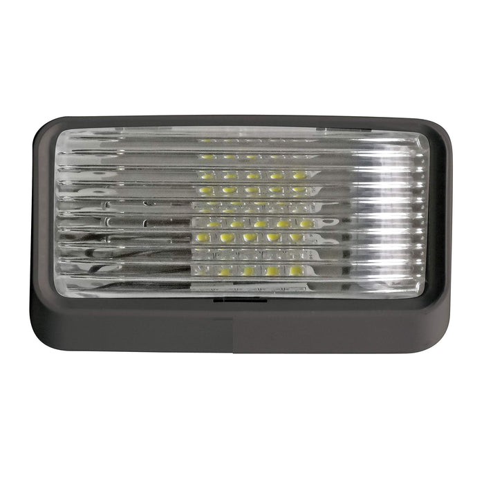 Valterra DG71256VP Incandescent Surface Mount Porchlight w/o Switch, Rectangular, Black w/Clear Lens