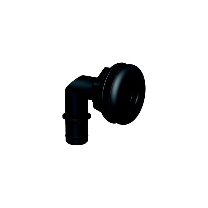 Flow-Rite MA-027-QLB Qwik-Lok Thru-Hull Fitting, 3/4", Black, Elbow Flanged