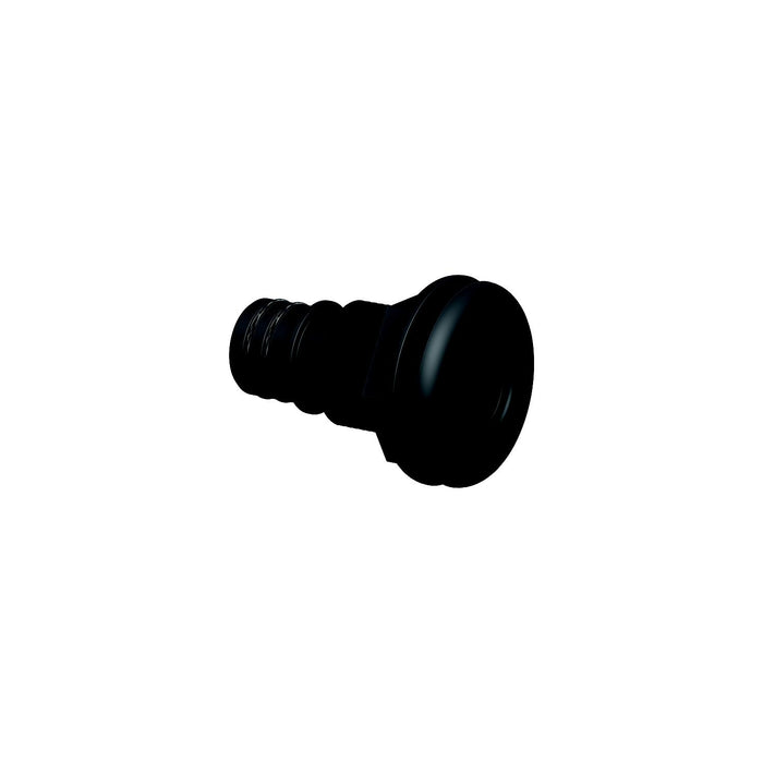 Flow-Rite MA-041-QLB Qwik-Lok Thru-Hull Fitting, 1-1/8", Black, Straight Flanged