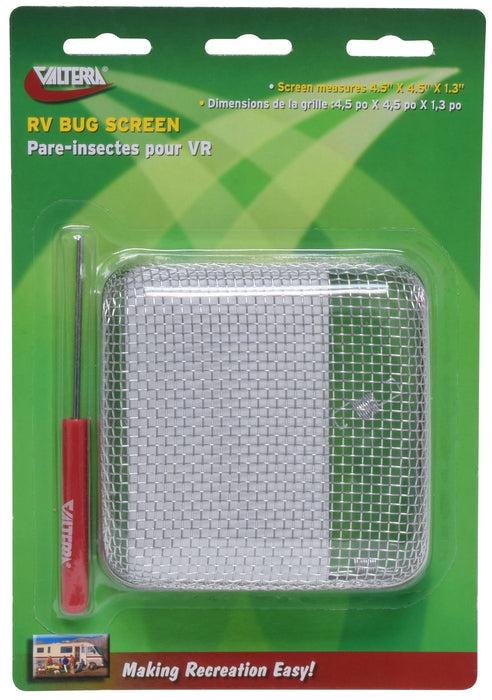 Valterra A10-1322VP Bug Screen for Water Heater Vent, Square, fits Suburban models 8535-8940 DC/AC