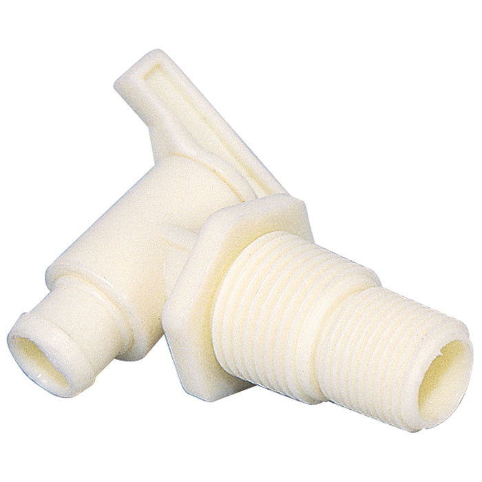 Camco 22243 Dual Size Drain Valve Without Flange 3/8" or 1/2" Male NPT Thread