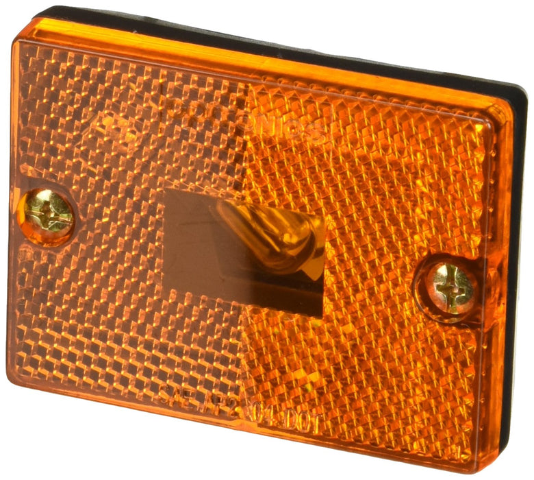 Optronics MC36ABP Stud Mount Marker/ Clearance Light w/Reflex, Black Base, Amber Lens
