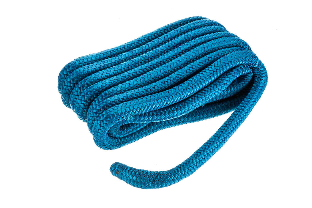 Seachoice Double-Braid Nylon Dock Line w/ Eye Splice, Pre-Shrunk, Heat Stabilized, 3/4 In. X 25 Ft., Blue