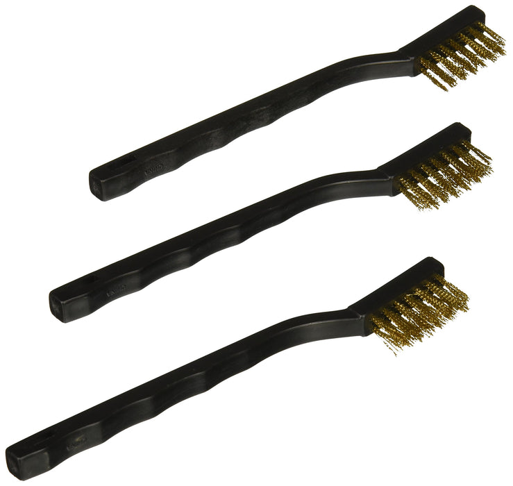 Hyde Tools 46630 Mini Brass Bristle Brush, 3/Bag