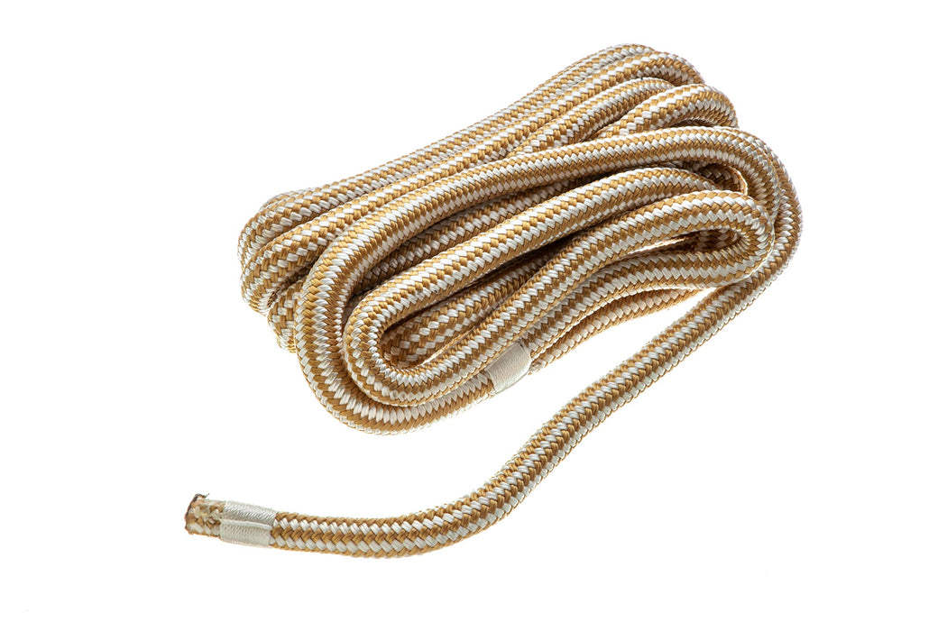 Seachoice Double-Braid Nylon Dock Line w/ Eye Splice, Pre-Shrunk, Heat Stabilized, 5/8 In. X 20 Ft., Gold White