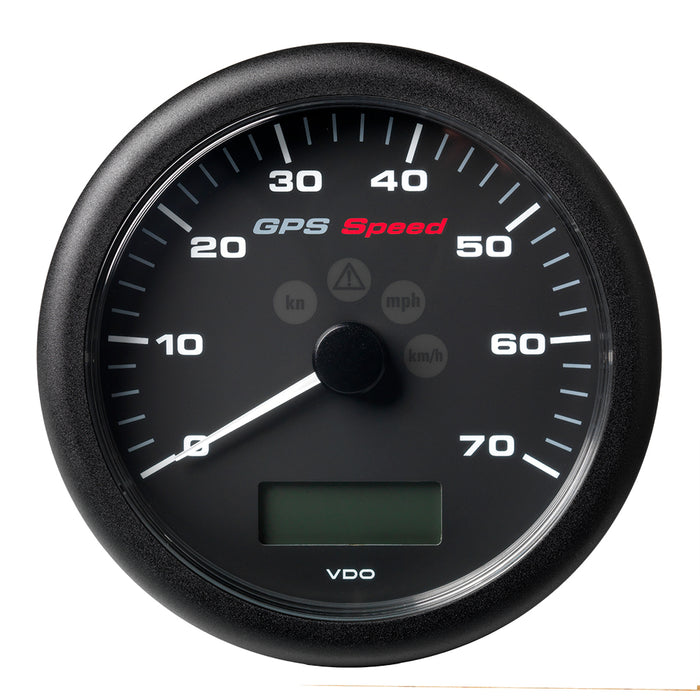 Veratron 4-1/4" (110mm) ViewLine GPS Speedometer 0-70 KNOTS/KMH/MPH - 8 to 16V Black Dial and Bezel