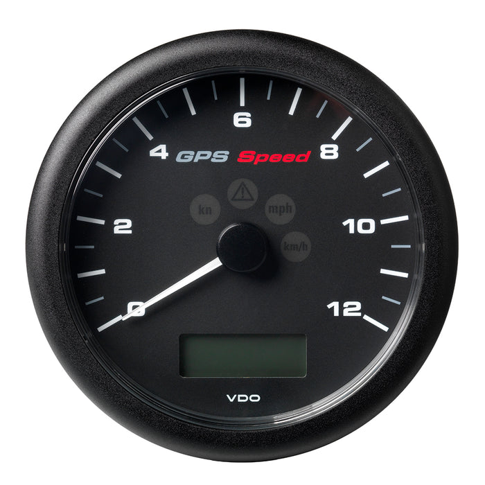 Veratron 4-1/4" (110mm) ViewLine GPS Speedometer 0-12 KNOTS/KMH/MPH - 8 to 16V Black Dial and Bezel