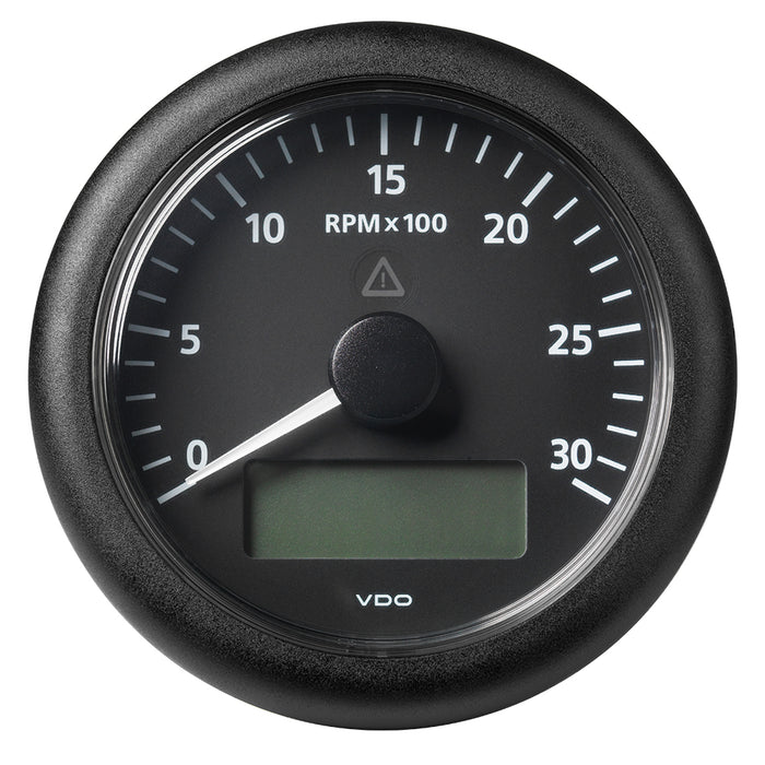 Veratron 3-3/8" (85mm) ViewLine Tachometer with Multi-Function Display - 0 to 3000 RPM - Black Dial and Bezel
