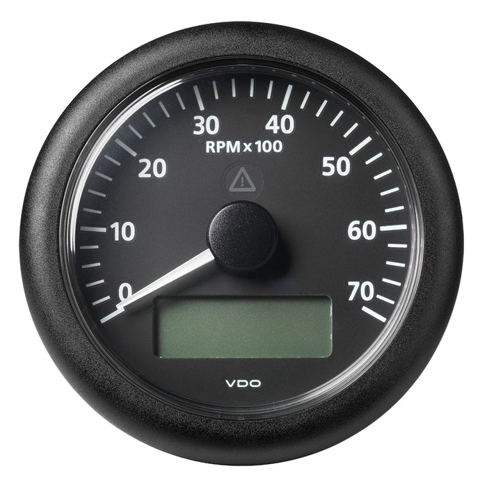 Veratron 3-3/8" (85mm) ViewLine Tachometer with Multi-Function Display - 0 to 7000 RPM - Black Dial and Bezel