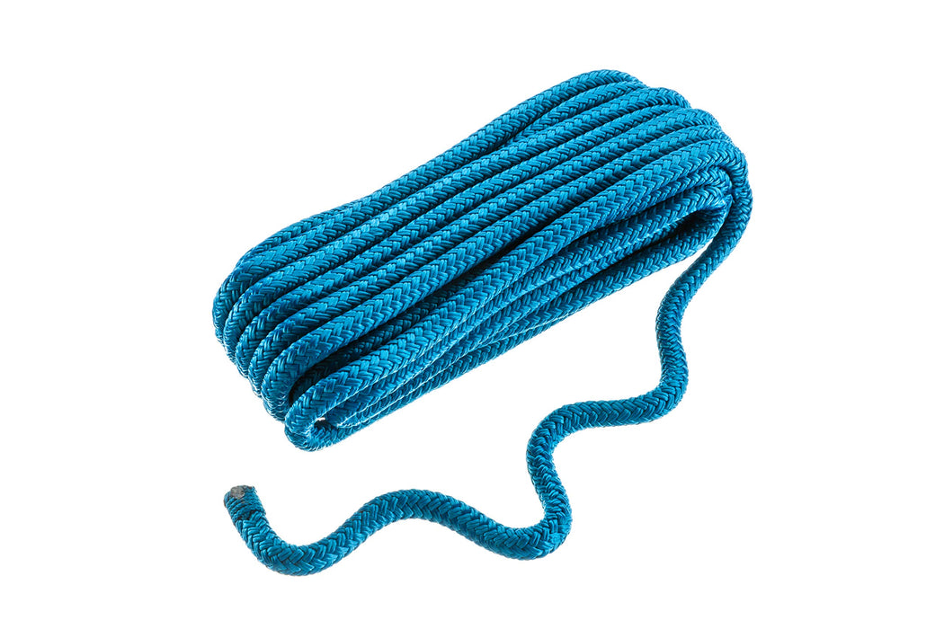 Seachoice Double-Braid Nylon Dock Line w/ Eye Splice, Pre-Shrunk, Heat Stabilized, 3/8 In. X 25 Ft., Blue