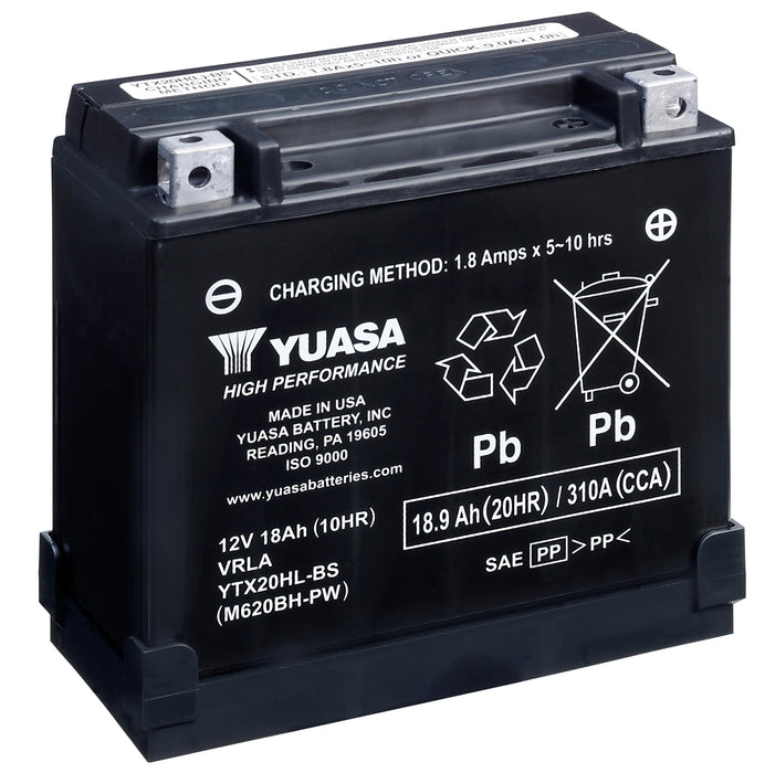 Yuasa Battery Inc. YUAM620BH-PW Yuasa High Performance, Maintenance Free Battery Fresh Pack