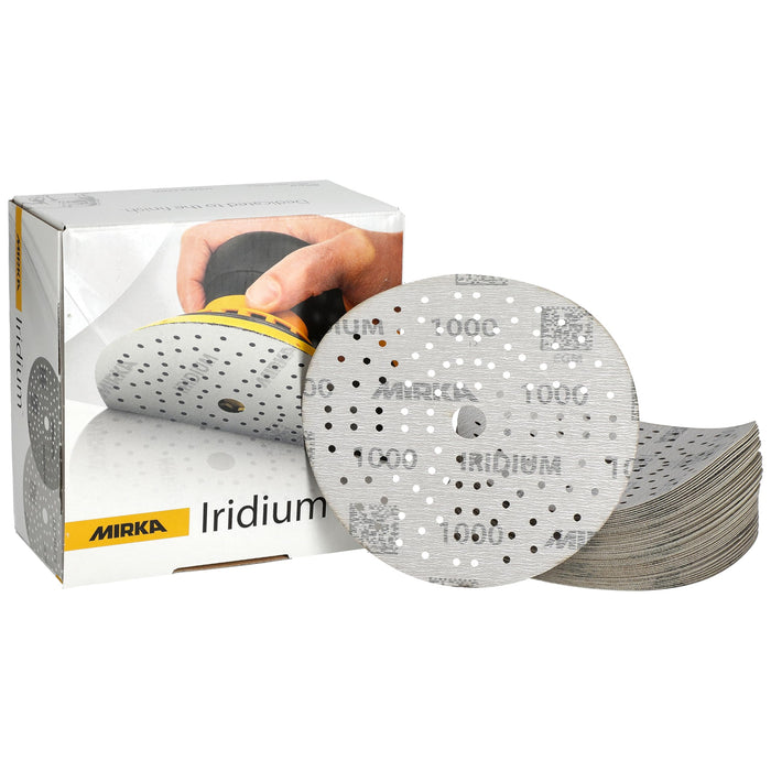 Mirka 24-6MH-1000 Iridium Sanding Discs, 6", Grade, 50/pk