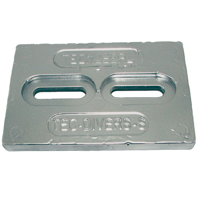 Ánodo de placa de aluminio mini Tecnoseal de 6" x 4" x 1/2"