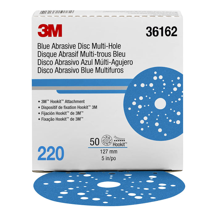 3M 36183 Blue Abrasivie Hookit Disc, 6", 50/box