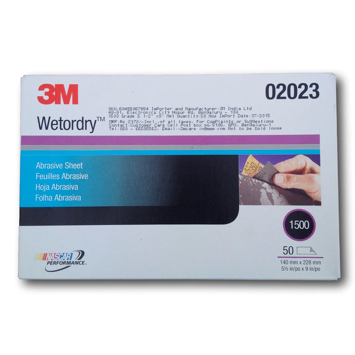 3M 2023 Imperial Wet Or Dry Paper Sheets, 5-1/2" x 9" Grade 1500 50/Pack