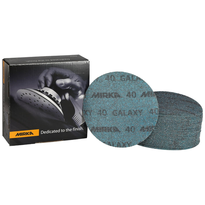 Mirka FY-622-040 Galaxy Grip Discs, 6", Grade 40, 50/pk