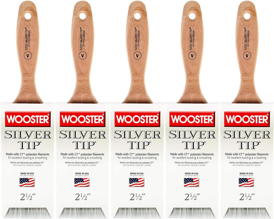 Wooster Brush 5222-2.5 Wooster Silver Tip Varnish Brush, 2-1/2"