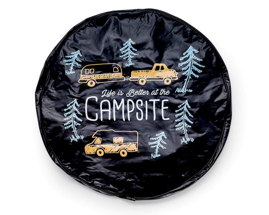 Camco 53292 Spare Tire Cover, 27", Black / Trees
