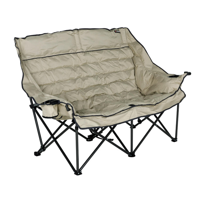 Lippert 2023053718 Big Bear Folding Loveseat Sand, 500 lbs., 40.9" x 13" x 11" Folded