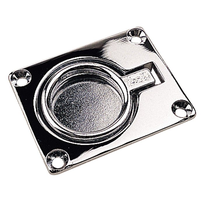 Sea Dog 222410-1 Sea-Dog Ring Pull, Chrome, A:2-1/2", B:2", C:3/16", D:1/8", E:1-1/2", #8 FH