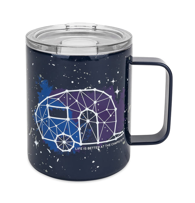 Camco 53310 Stainless Steel Mug With Lid, Navy