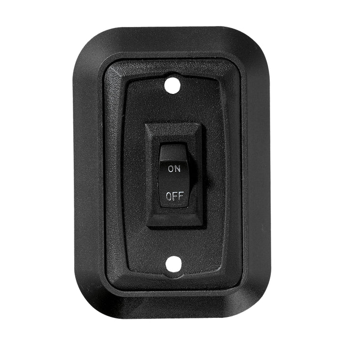 RV Designer S652 DC Single Wall Switch w/Plate, Black