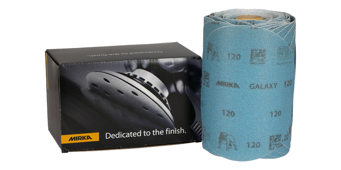 Mirka FY-6PF-120 Galaxy PSA Abrasive Disc Roll, 6", Grade 120, 100/roll
