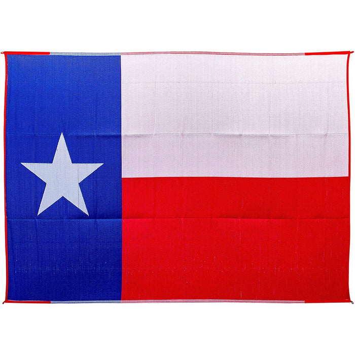 Camco 42860 Open Air Texas Flag Outdoor Leisure Mat, 9' X 12'