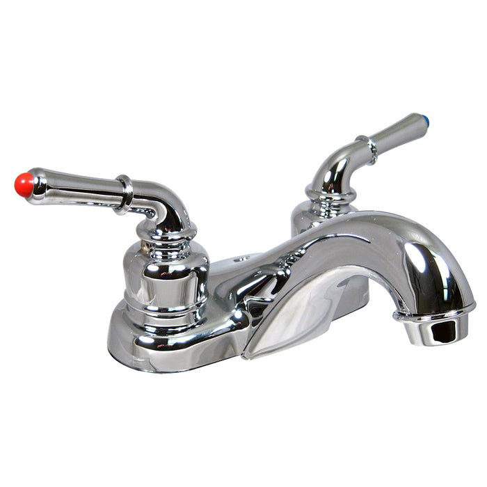Valterra PF222302 Catalina Two Teacup Handle 4" RV Lavatory Bathroom Hi-Rise, Spout Faucet