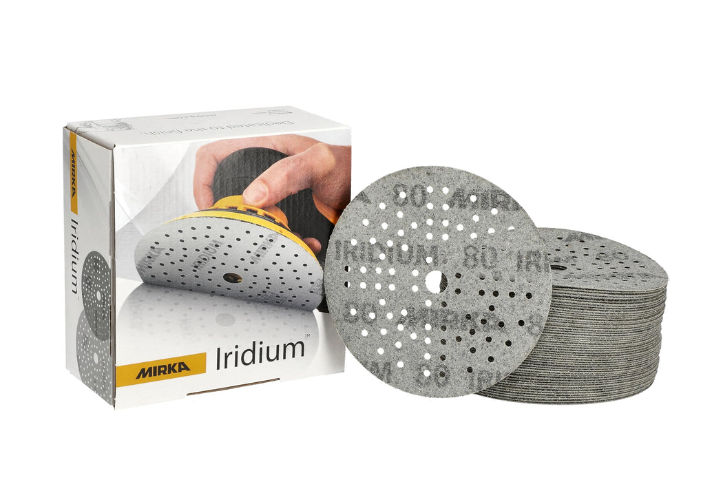 Mirka 24-5MH-080 Iridium Sanding Discs, 5", 80 Grade, 50/pk