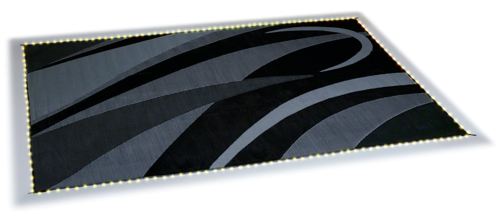 Ming's Mark GC8181WL Mings Mark Reversible Mat w/110V LED Lights, 8' x 18', Black/Silver