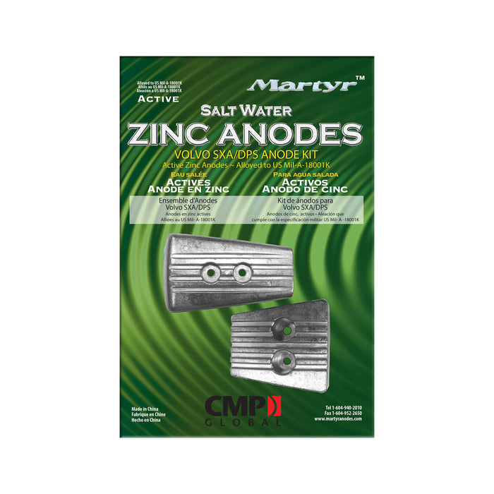 Martyr CMSXAKITZ Anode Kit, For Volvo Penta SX-A/DPS Engine (1-3841427, 1-3883728, Hardware)