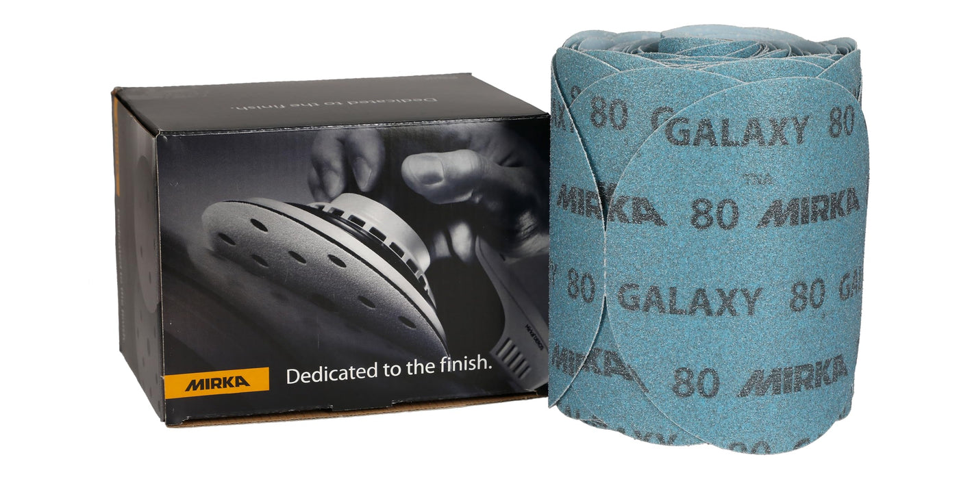 Mirka FY-6PF-080 Galaxy PSA Abrasive Disc Roll, 6", Grade 80, 100/roll