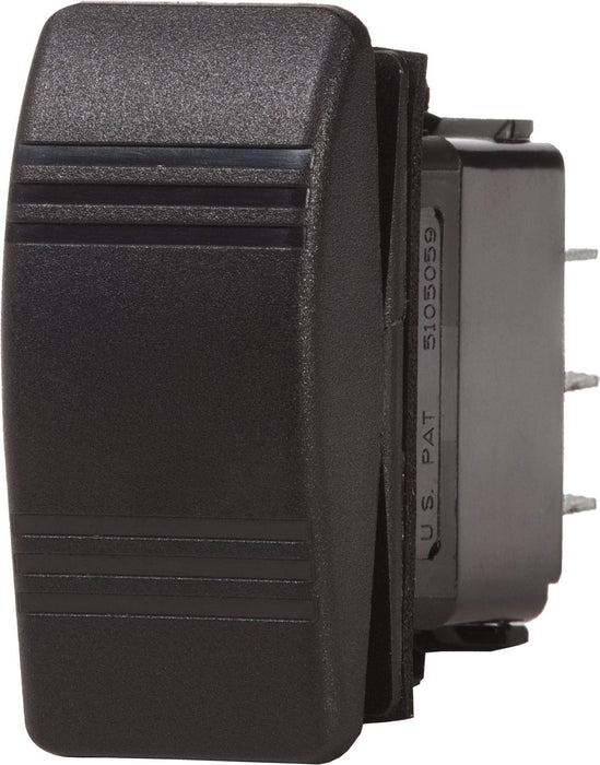 Blue Sea 8290-BSS 8290 Water Resistant Contura III Switch, Black, (On)-OFF-(On)