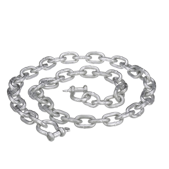 Attwood 13753-7 Galvanized Anchor Lead Chain w/Shackles, 1/4" x 4'